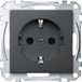 Merten MEG2400-0414 SCHUKO-stopcontact, BRS, schroef-liftklemmen, antraciet, systeem M