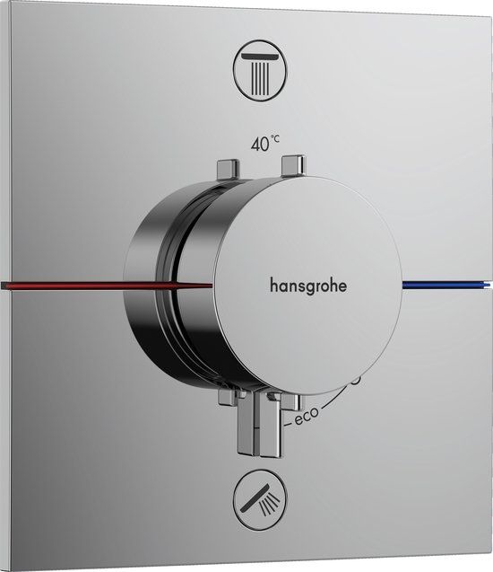 Hansgrohe Showerselect Comfort E inbouw thermostaat - 2 uitgangen - chroom