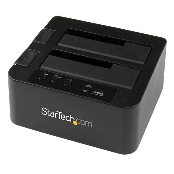 StarTech.com eSATA/USB 3.0 HDD Duplicator Dock - Standalone HDD Cloner - Black