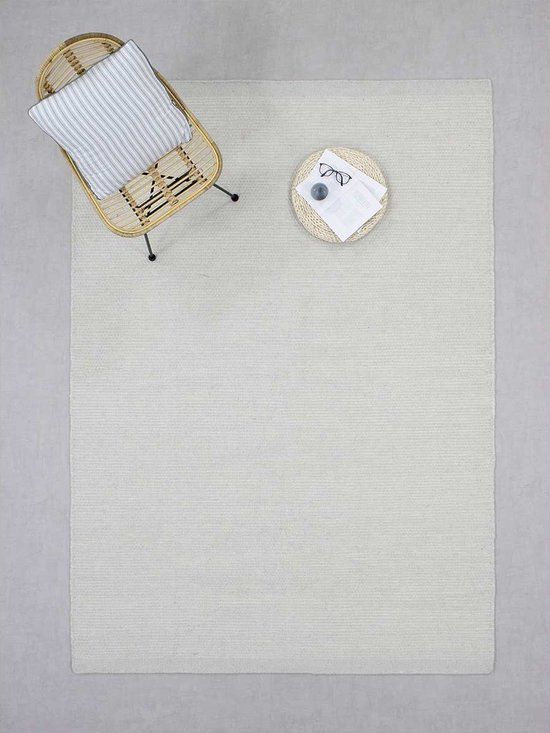 Wollen Vloerkleed Angelo - Licht Groen - 60 x 90 cm