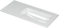 Wastafel INK Aspekt Wastafel Porselein Rechts met 1 Kraangat - 1000x450x15 mm - Glans Wit