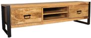Lizzely Garden & Living Tv meubel lichtbruin mangohout 160cm Avelyn tv kast duurzaam mango massief hout tv-meubel