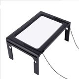LISM Verbeterde handsfree vergrootglas van acryl - Grote lensvergroter Volledige pagina Rechthoekige 5x vergrootglas 50 LED-verlichting Verlicht Opvouwbaar Bureau Draagbaar Ouderen met 2