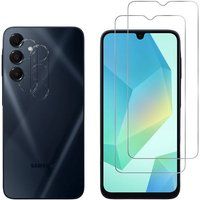 Phonillico® Gehard glas voor Samsung Galaxy A16 4G / A16 5G en camerabescherming [Pack 2]
