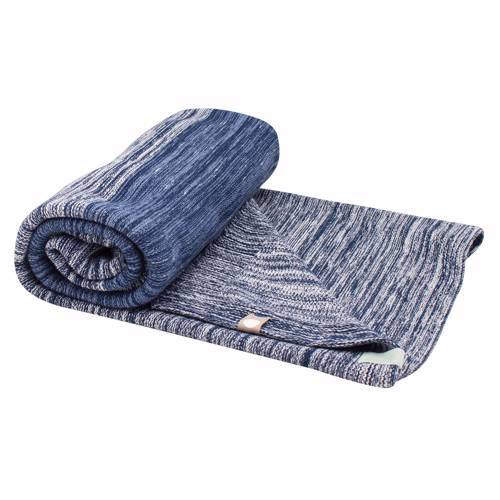 Snoozebaby Stylish Cocooning wiegdeken 75x100 cm indigo blue indigo blue blauw