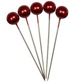 Corderie Italiane 006042457 decoratieve naalden, diameter 6 x 65 mm, 100 stuks, rood