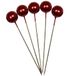 Corderie Italiane 006042457 decoratieve naalden, diameter 6 x 65 mm, 100 stuks, rood
