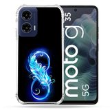 Cokitec Versterkte hoes voor Motorola G35 5G Oneindige Veer Textuur Blauw
