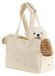 Merkloos Reistas voor kleine honden, katten en konijnen - 34 x 16 x 25 cm - Inklapbaar - Beige