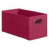 5Five Opbergmand/kastmand - roestbruin - linnen - 7 liter - 31 x 15 x 15 cm - Opbergbox - Vakkenkast manden