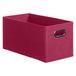 5Five Opbergmand/kastmand - roestbruin - linnen - 7 liter - 31 x 15 x 15 cm - Opbergbox - Vakkenkast manden