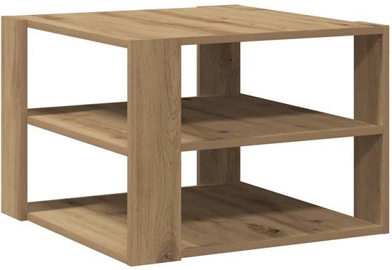 VidaXL Salontafel 58x58x40 cm bewerkt hout artisanaal eikenkleurig
