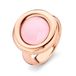 Orphelia damesring 925 zilver deels verguld zirkonia bruin rond geslepen mt. 50 (15,9)-ZR-7197/BR/50