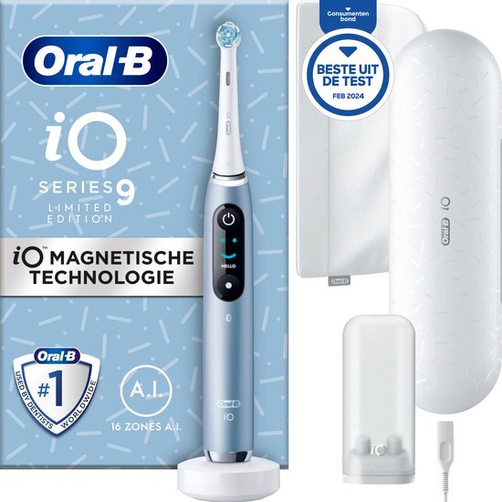 Oral-B iO 9 Elektrische tandenborstel, speciale editie, blauw