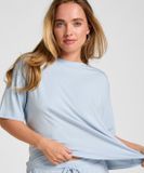 Hunkemöller Pyjama Top Jersey Korte Mouw Blauw