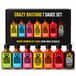 Crazy Bastard Sauce Crazy Bastard 7 Sauce Set – 7 x 100ml – Hot Sauce Gift Set – Pittige Sauzen van Mild tot Extreem Heet – Jalapeño, Habanero, Ghost Pepper, Carolina Reaper – Cadeau voor Pittige Eters & BBQ