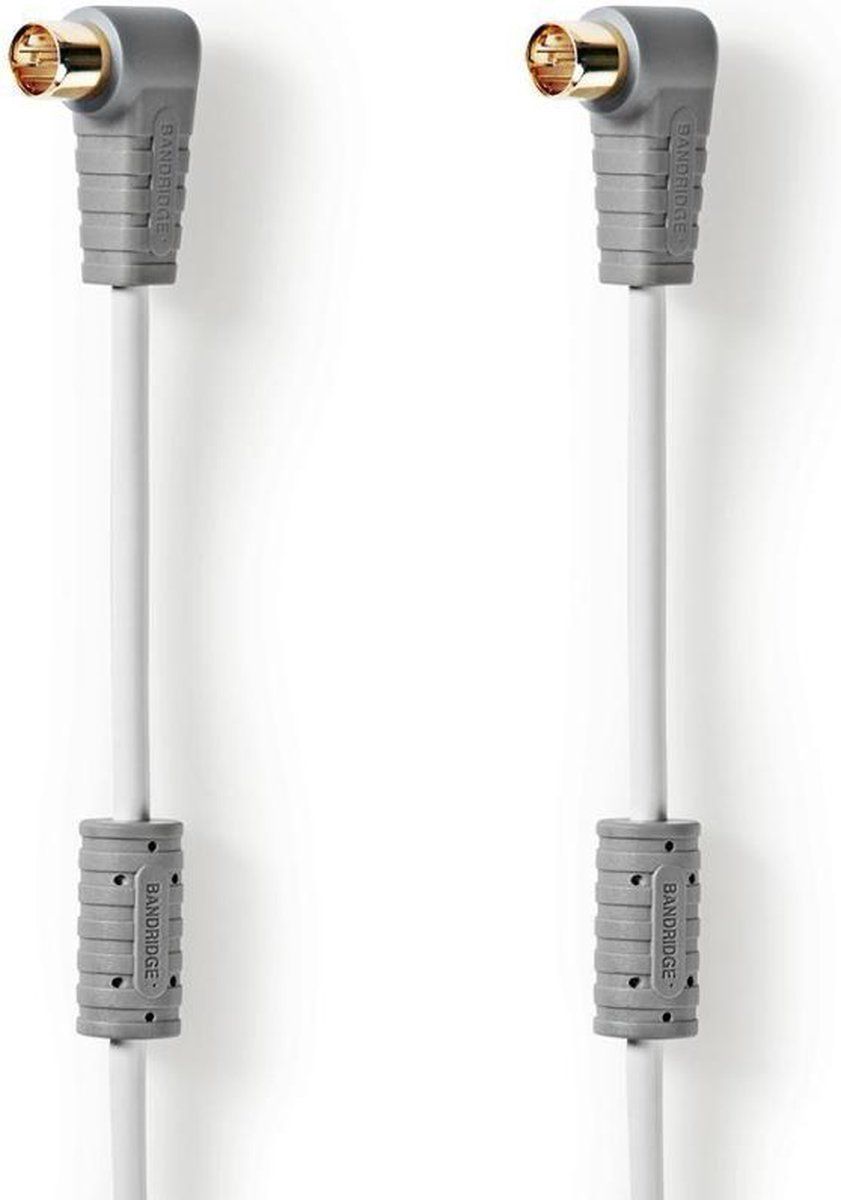 Bandridge BVL9403 Satellietkabel F-quick Male Haaks - F-quick Male Haaks 3,00 M Wit