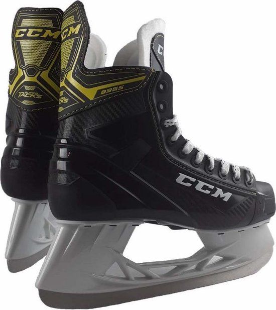 CCM Supertacks 9355 IJshockeyschaatsen Heren Volwassenen Zwart Verstevigde Support RVS Speedblade Regular Fit Maat EU 42