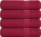 vidaXL Douchehanddoeken FROGN 4 stuks 70x140 cm 360 g/m² Bordeauxrood