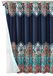 Lush Decor Bohemian Weide Douchegordijn met Peva Voering en Ringen, 14 Stuks Complete Set, 72" x 72", Oranje & Turkoois
