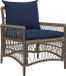 vidaXL Fauteuil d'extérieur gris poly rotin avec coussin