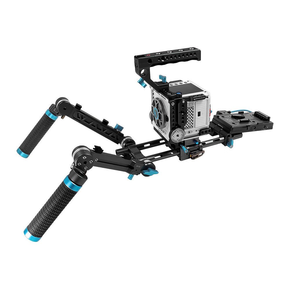 Kondor Blue RED Komodo Ultimate Rig (V-Mount Plate) - Raven Black