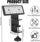Merkloos / Sans marque Desktop-stopcontactbevestiging - Afneembare stopcontactbeugel voor aan de rand van het bureau - Veilige klembevestiging voor stopcontactbeugels voor op het bureau en onder het bureau, niet-geperforeerde stopcontacten
