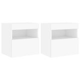 vidaXL Tv-wandmeubels met LED-verlichting 2 stuks 40x30x40 cm wit