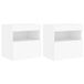 vidaXL Tv-wandmeubels met LED-verlichting 2 stuks 40x30x40 cm wit