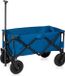 Merkloos Opvouwbare handkar met luchtbanden - 103 L - tot 70 kg draagvermogen - Blauw