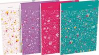 Oxford Floral softcover notitieblok, A6, 80 vel, gelijnd, 4 designs, 10 stuks