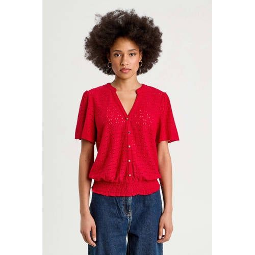 Cache Cache top broderie rood