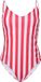PIECES - PCBAOMI SWIMSUIT BC - Dames - Badpakken - Rood/Wit - Dierenprint - Mouwloos - V-hals