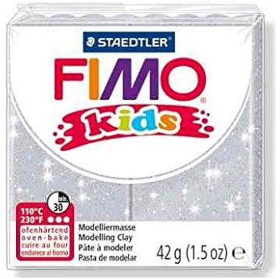 Fimo Kids Boetseerklei Glitter - Zilver