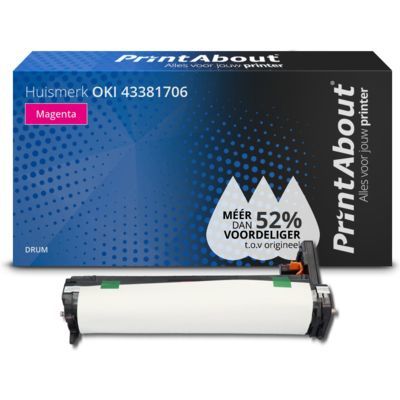 PrintAbout Huismerk OKI 43381706 Drum Magenta