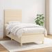 Maison Exclusive - Sommier À Lattes De Lit Avec Matelas Crème 90x200 Cm Tissu