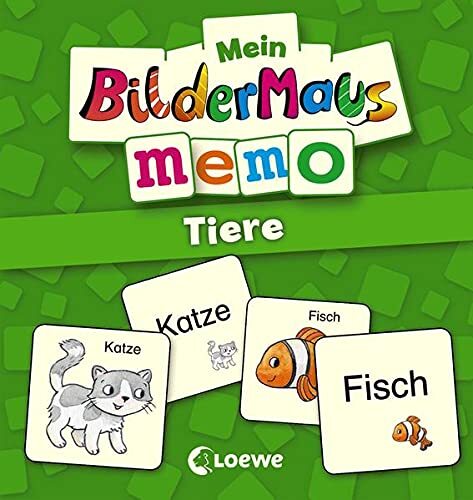 Loewe Mein Bildermaus-Memo - Tiere: Tier-Memory für Kinder ab 5 Jahre