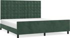 vidaXL Bedframe met hoofdeinde fluweel donkergroen 180x200 cm