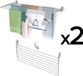 Foxydry 2x Fold 100 DOWN étendoir mural - Gris/Aluminium - 100x50x10 cm
