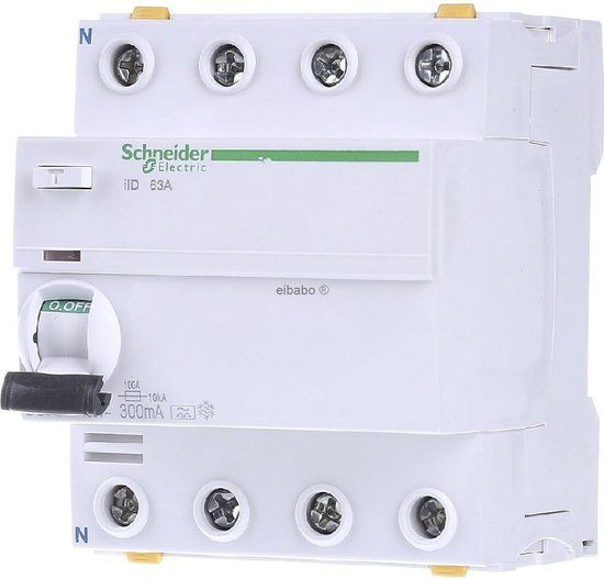 Schneider A9Z24463 - Aardlekschakelaar - 63A - 11 cm