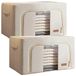 JOYBOS, Set van 2 opbergdozen voor kleding, 200 l (100 x 2), opvouwbaar, van textiel