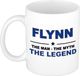 Bellatio Decorations naam cadeau mok - Flynn - man myth legend - koffiemok - 300 ml - collega - vaderdag