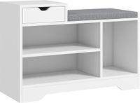 Homcom Schoenenbank Spaanplaat 76,5x30x52cm Wit