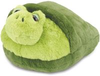 Noxxiez Chauffe-pieds - Tortue - Junior - 35 cm - Peluche - Vert
