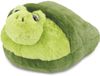 Noxxiez Chauffe-pieds - Tortue - Junior - 35 cm - Peluche - Vert