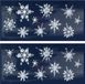 Non-branded 3x Christmas window decoration window stickers white glitter snowflakes 23 x 49 cm