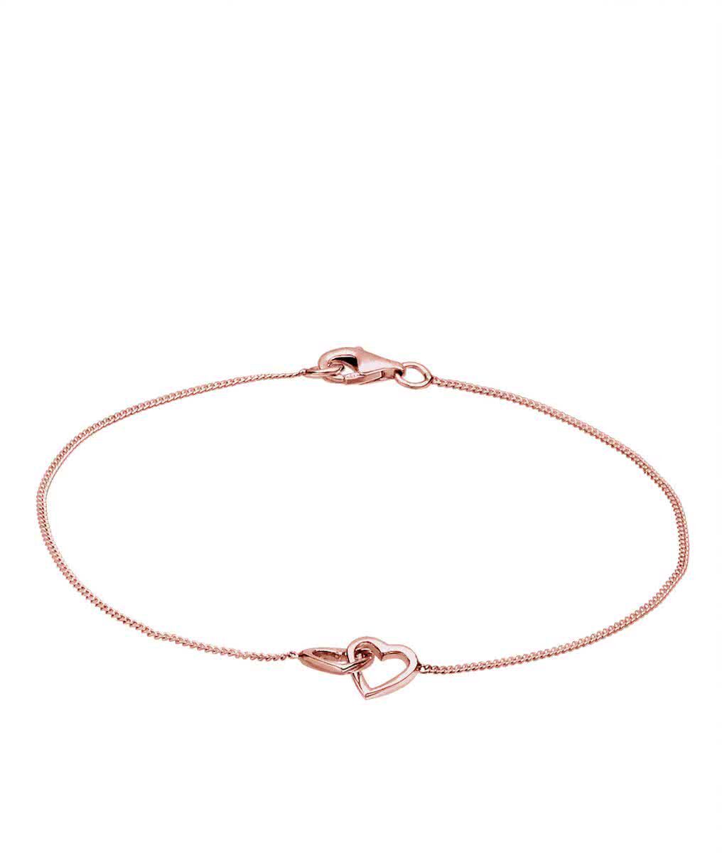 Elli Armbanden 925 Sterling Zilver rosÃ©goud verguld Hartjes