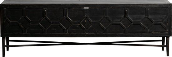 BePureHome Bequest TV-meubel - Zwart - Industrieel - 160 cm