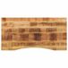 vidaXL Bureaublad met ronding 110x60x2,5 cm massief ruw mangohout