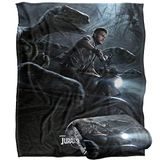 JURASSIC WORLD RAPTOR POSTER Silky Touch Super Zachte Sprei Deken 152 x 127 cm